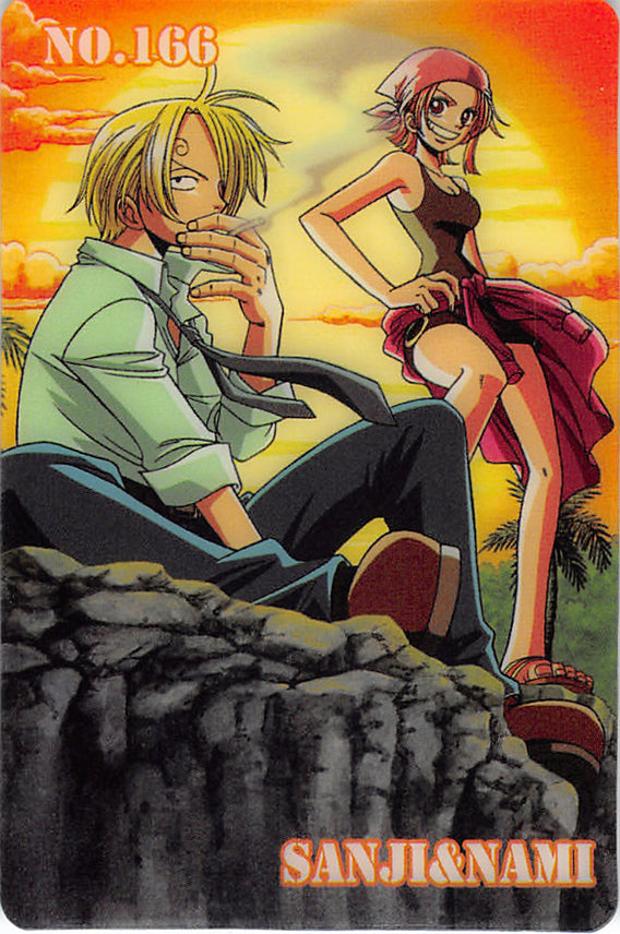 One Piece Trading Card - No.166 Normal Gumi New King of Pirates Gummy Card Part 5: Sanji & Nami (Sanji) - Cherden's Doujinshi Shop - 1