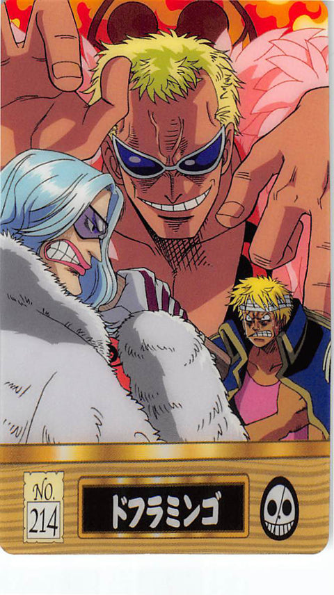 One Piece Trading Card - No.214 Normal Gumi New King of Pirates Gummy Card Part 7: Doflamingo (Doflamingo) - Cherden's Doujinshi Shop - 1