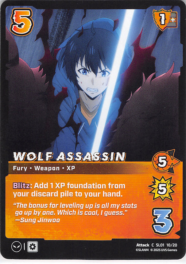 Solo Leveling Trading Card - SL01 10/20 C UniVersus Wolf Assassin (Sung Jinwoo) - Cherden's Doujinshi Shop - 1
