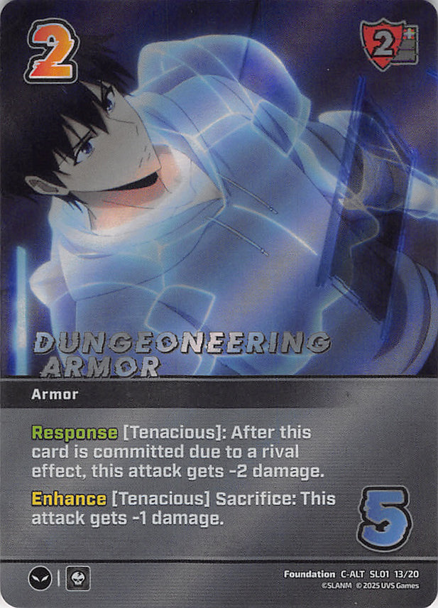 Solo Leveling Trading Card - SL01 13/20 C-ALT UniVersus (FOIL) Dungeoneering Armor (Sung Jinwoo) - Cherden's Doujinshi Shop - 1