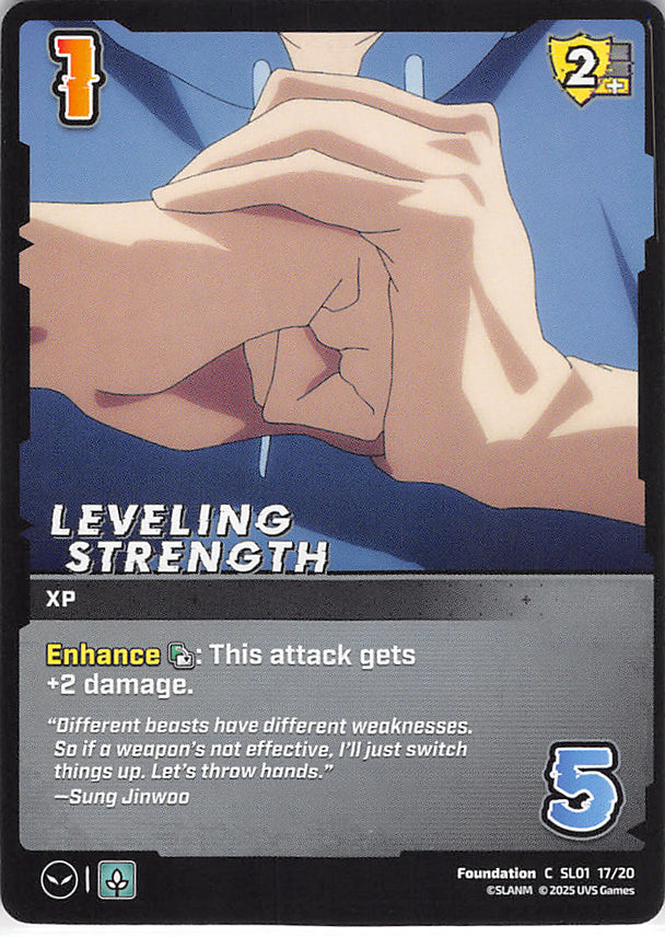 Solo Leveling Trading Card - SL01 17/20 C UniVersus Leveling Strength (Sung Jinwoo) - Cherden's Doujinshi Shop - 1