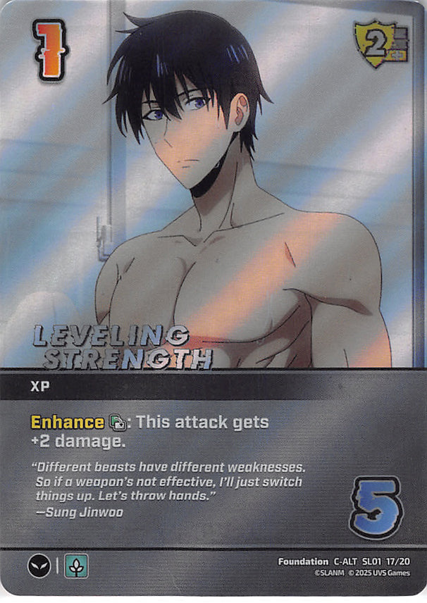 Solo Leveling Trading Card - SL01 17/20 C-ALT UniVersus (FOIL) Leveling Strength (Sung Jinwoo) - Cherden's Doujinshi Shop - 1