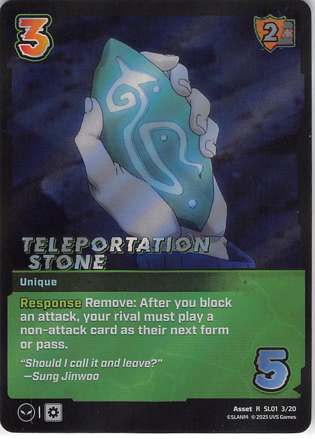 Solo Leveling Trading Card - SL01 3/20 R UniVersus (FOIL) Teleportation Stone (Teleportation Stone) - Cherden's Doujinshi Shop - 1