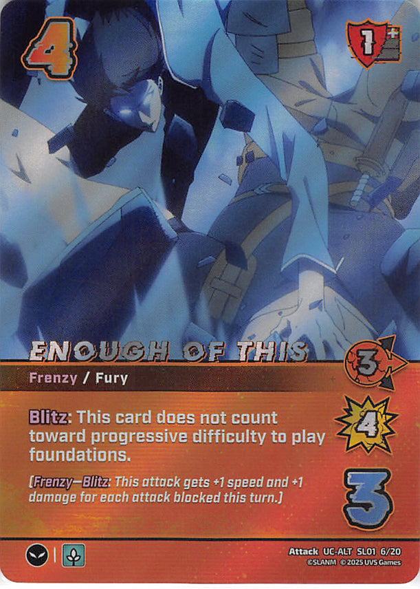 Solo Leveling Trading Card - SL01 6/20 UC-ALT UniVersus (FOIL) Enough of This (Sung Jinwoo) - Cherden's Doujinshi Shop - 1