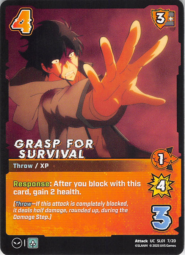 Solo Leveling Trading Card - SL01 7/20 UC UniVersus Grasp for Survival (Sung Jinwoo) - Cherden's Doujinshi Shop - 1
