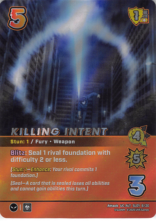 Solo Leveling Trading Card - SL01 8/20 UC-ALT UniVersus (FOIL) Killing Intent (Sung Jinwoo) - Cherden's Doujinshi Shop - 1