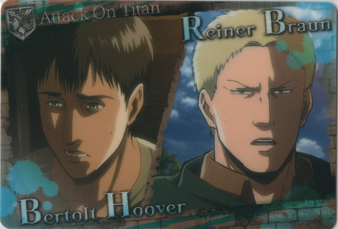 Attack on Titan Trading Card - Angriff.1 (2289681): 06 Normal Wafers Reiner Braun and Bertolt Hoover (Reiner Braun) - Cherden's Doujinshi Shop - 1