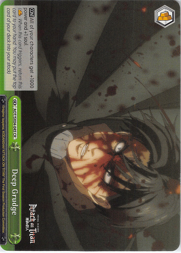 Attack on Titan Trading Card - AOT/SX04-045 CR Weiss Schwarz Deep Grudge (Levi) - Cherden's Doujinshi Shop - 1
