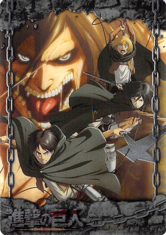 Attack on Titan Trading Card - ATW-I-09 Eren Mikasa Armin (Eren) - Cherden's Doujinshi Shop - 1