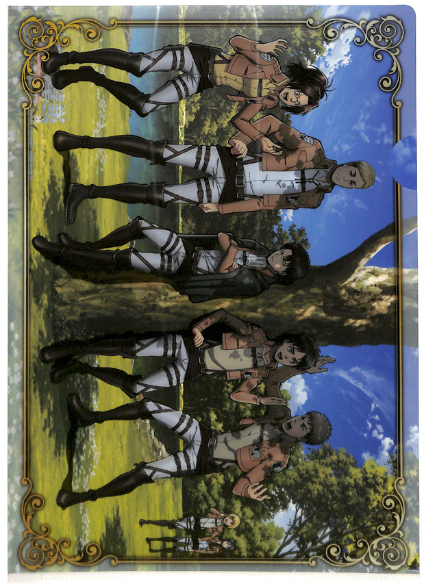 Attack on Titan Clear File - Ichiban Kuji Prize G Fly! Survey Corps!! A4 Clear File Hange Erwin Levi Eren Jean Armin & Mikasa (Hange) - Cherden's Doujinshi Shop - 1