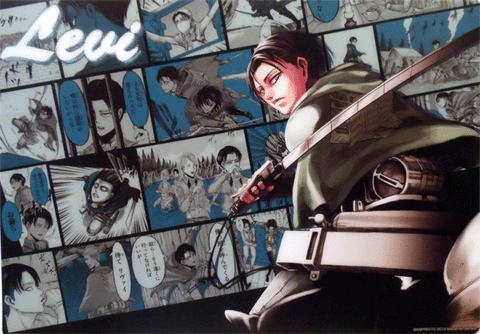 Attack on Titan Visual Desk Mat / Poster Levi Ackerman Ichiban Kuji Prize K