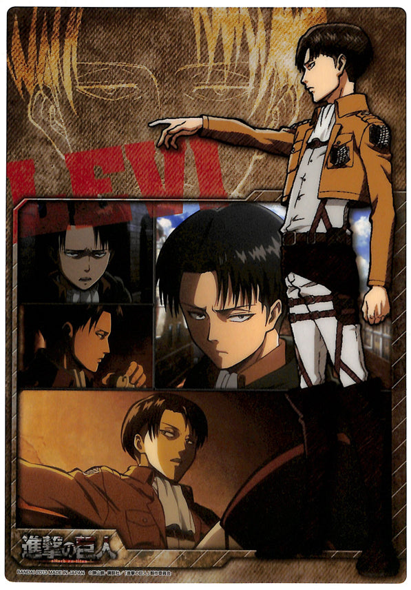 Attack on Titan Clear Plate - Jumbo Carddass Visual Art Bromide 2 Type 3 Levi Ackerman (Levi) - Cherden's Doujinshi Shop - 1