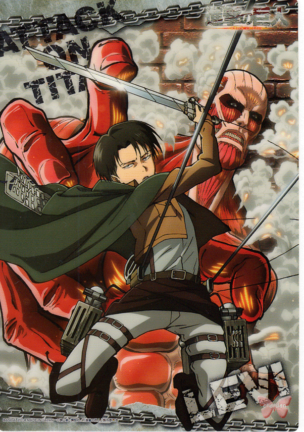 Attack on Titan Clear Plate - Jumbo Carddass Visual Art Bromide 4 Type 14: Levi (Levi) - Cherden's Doujinshi Shop - 1