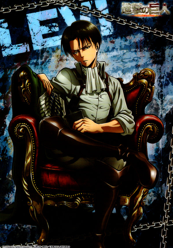 Attack on Titan Clear Plate - Jumbo Carddass Visual Art Bromide 4 Type 8: Levi (Levi) - Cherden's Doujinshi Shop - 1