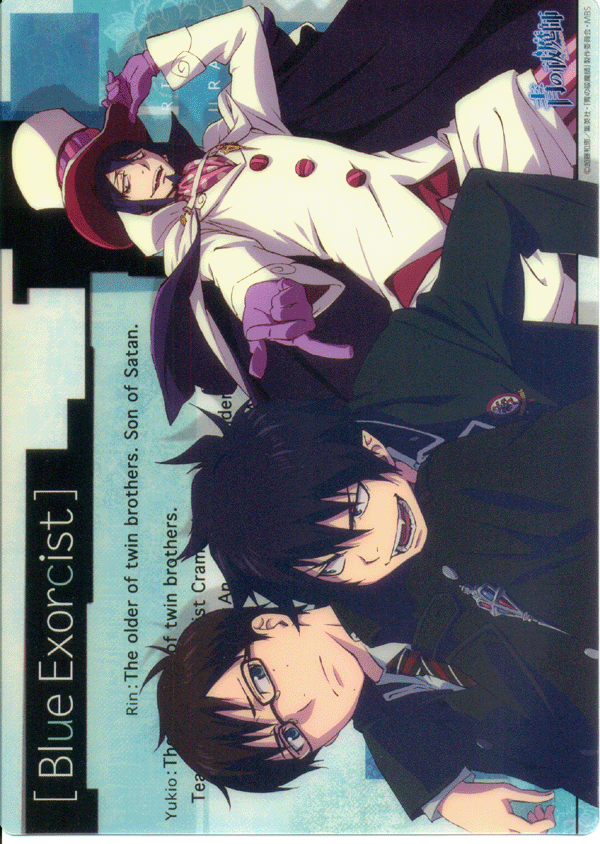 Blue Exorcist Pencil Board - Yukio Rin and Mephisto Clear Shitajiki A (Blue Exorcist) - Cherden's Doujinshi Shop
