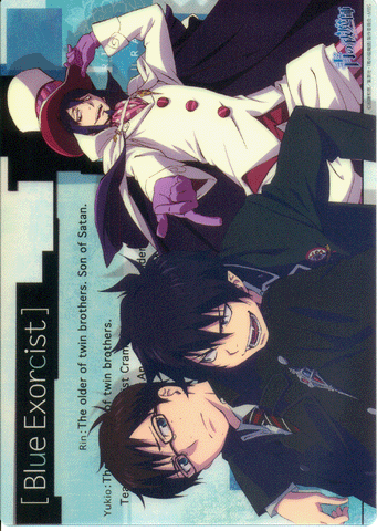 Blue Exorcist Pencil Board - Yukio Rin and Mephisto Clear Shitajiki A (Blue Exorcist) - Cherden's Doujinshi Shop