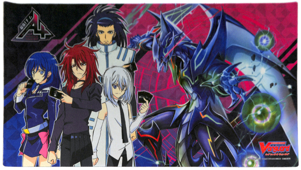 Cardfight Vanguard Playmat - Strongest! Team AL4 BT02 Promo Playmat Ren Tetsu Shinjou Asaka and Kyou (Ren Suzugamori) - Cherden's Doujinshi Shop - 1