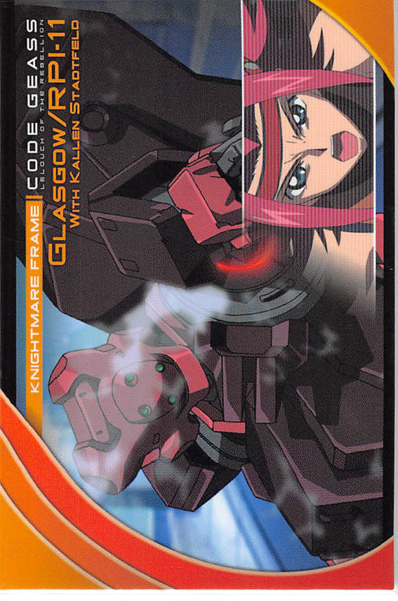Code Geass: Lelouch of the Rebellion Trading Card - 075 Carddass Masters 2nd: Knightmare Frame: Glasgow/RPI-11 with Kallen Stadtfeld (Kallen) - Cherden's Doujinshi Shop - 1
