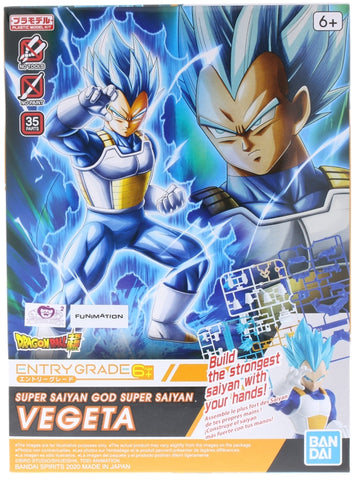 Dragon Ball Z Figurine - Entry Grade Plastic Model Kit: Super Saiyan God Super Saiyan Vegeta (Blue Hair) (5058860) (Vegeta) - Cherden's Doujinshi Shop - 1