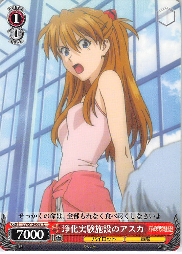 Neon Genesis Evangelion Trading Card - EV/S12-068 C Weiss Schwarz Asuka in the Purification Test Facility (Asuka Langley) - Cherden's Doujinshi Shop - 1