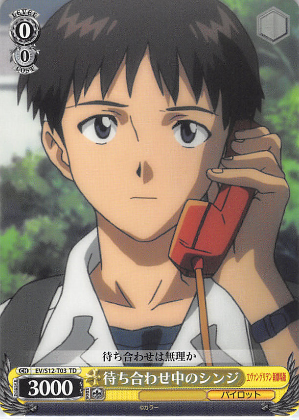 Neon Genesis Evangelion Trading Card - EV/S12-T03 TD Weiss Schwarz Shinji Meeting (Shinji Ikari) - Cherden's Doujinshi Shop - 1