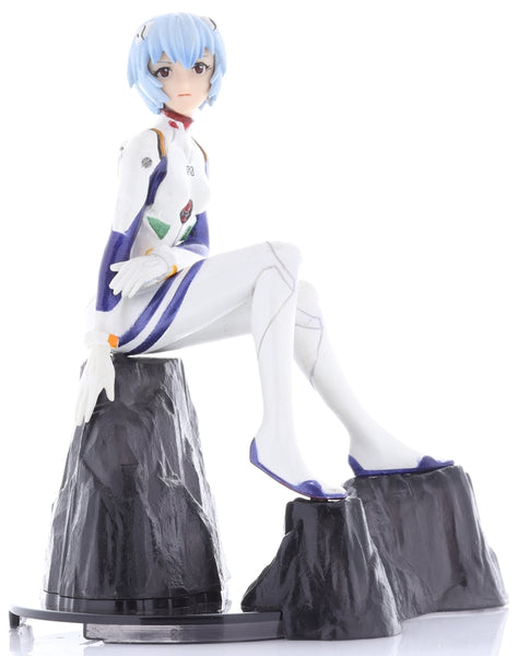 Ayanami Rei Anime Figurine Statue Ayanami Rei Sitting Figure PVC Model Office Decoration Figurines Collectibles Gifts 14cm