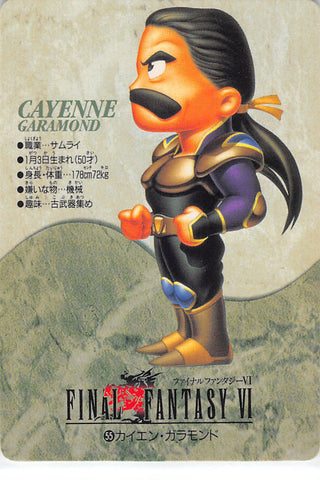 Final Fantasy 6 Trading Card - 55 Normal Carddass Part 2: Cyan Garamonde (Cyan Garamonde) - Cherden's Doujinshi Shop - 1