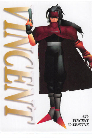 Final Fantasy 7 Trading Card - #26 Carddass Masters Vincent Valentine (Vincent Valentine) - Cherden's Doujinshi Shop - 1