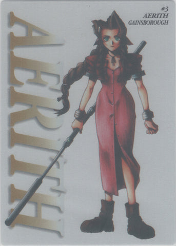 Final Fantasy 7 Trading Card - #3 Carddass Masters (SILVER FOIL) Aerith Gainsborough (Aerith Gainsborough) - Cherden's Doujinshi Shop - 1