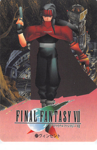 Final Fantasy 7 Trading Card - 27 Normal Carddass 20 Part 1: Vincent (Vincent Valentine) - Cherden's Doujinshi Shop - 1