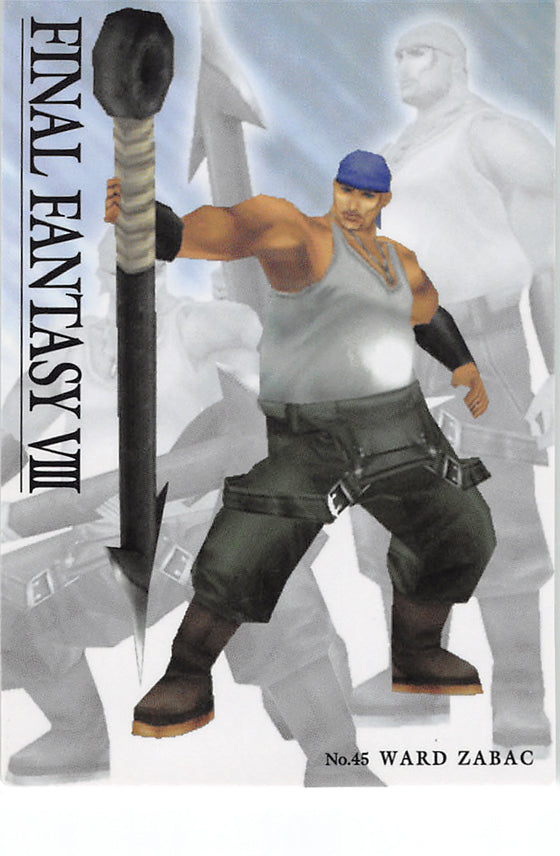 Final Fantasy 8 Trading Card - Visual Perfect Collection 45 Normal Carddass Masters Triple Triad Ward Zabac (Ward Zabac) - Cherden's Doujinshi Shop - 1