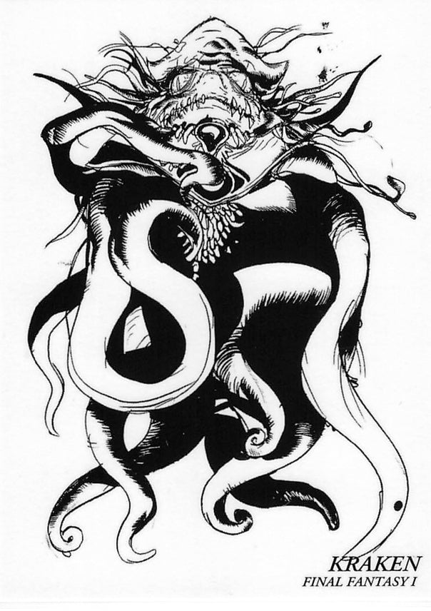 Final Fantasy Art Museum Trading Card - #016 Normal Art Museum Kraken (Final Fantasy I) (Kraken) - Cherden's Doujinshi Shop - 1