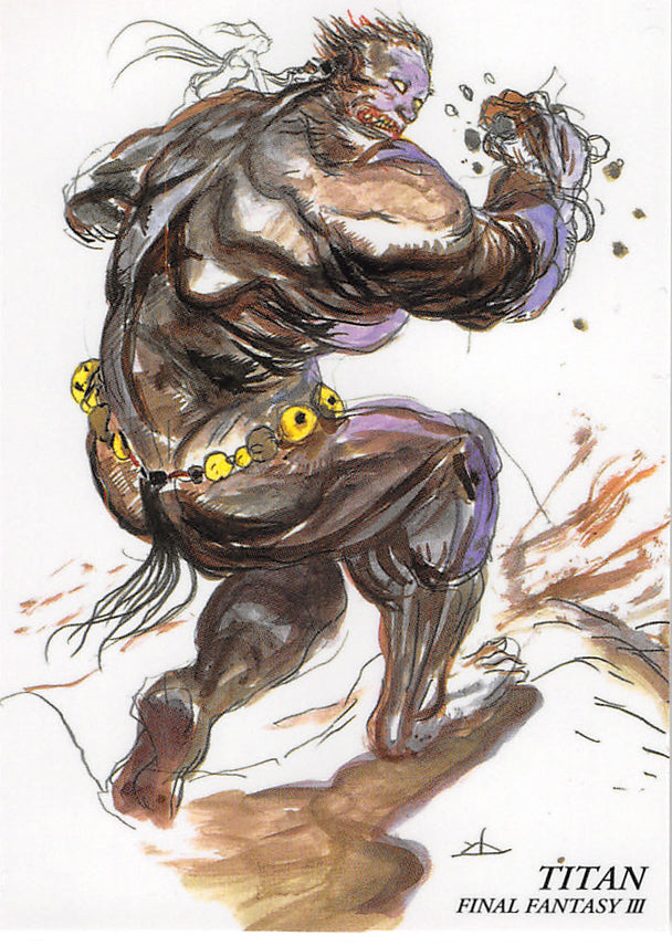 Final Fantasy Art Museum Trading Card - #310 Normal Art Museum Titan (Final Fantasy III) (Titan) - Cherden's Doujinshi Shop - 1