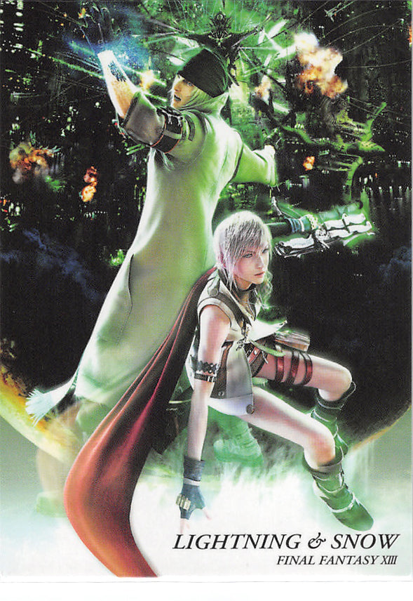 Final Fantasy Art Museum Trading Card - Kai #052 Normal Art Museum Lightning & Snow (Final Fantasy XIII) (Lightning) - Cherden's Doujinshi Shop - 1