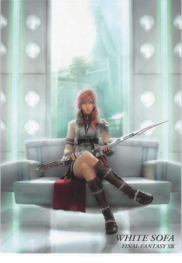 Final Fantasy Art Museum Trading Card - Kai #053 Normal Art Museum White Sofa (Final Fantasy XIII) (Lightning) - Cherden's Doujinshi Shop - 1