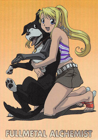 Fullmetal Alchemist Trading Card - Carddass Masters Part 2: SP3 (FOIL) WINRY and DEN (Winry Rockbell) - Cherden's Doujinshi Shop - 1