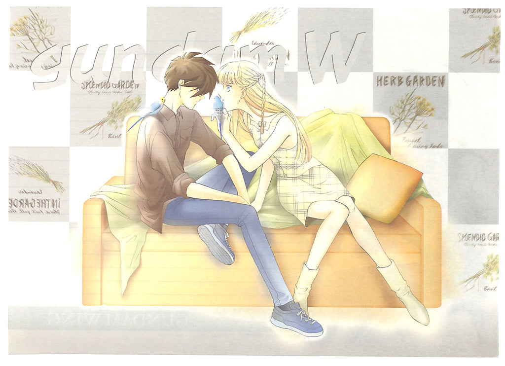 Gundam Wing Stationery - Ronno & Kalus Heero x Relena Stationery Sheet Herb Garden (Heero x Relena) - Cherden's Doujinshi Shop - 1