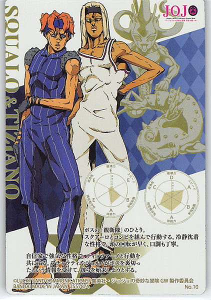 DIO BRANDO JOJO'S BIZARRE ADVENTURE Wafer Card TCG BANDAI Made In JAPAN  No.10
