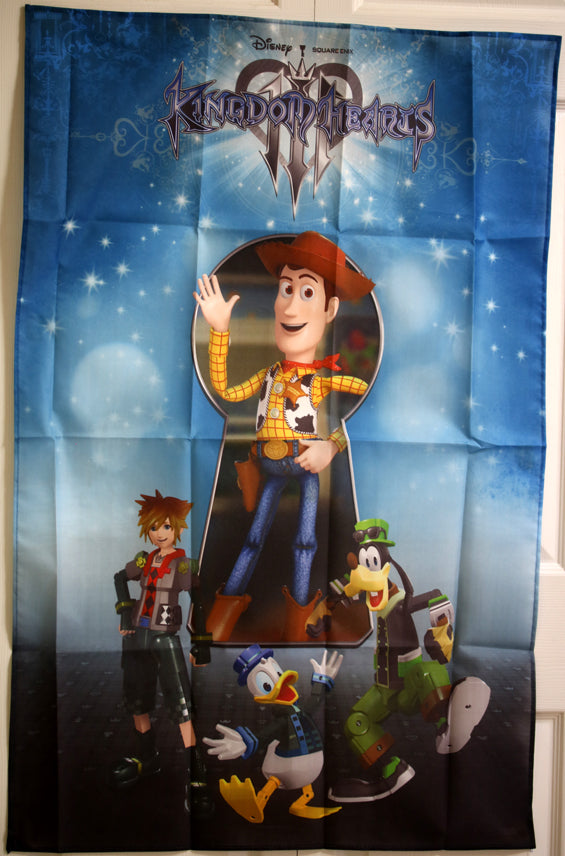 Kingdom Hearts Tapestry - Kingdom Hearts III Preorder Bonus: 41 Inch (Tall) x 27 Inch (Wide) Wall Tapestry (Woody) - Cherden's Doujinshi Shop - 1