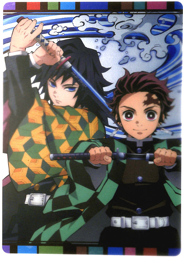 Demon Slayer Pencil Board - Ichiban Kuji Kimetsu no Yaiba 4 H Prize Metallic Art Panel 7 Giyu Tomioka and Tanjiro Kamado (Tanjiro Kamado) - Cherden's Doujinshi Shop - 1
