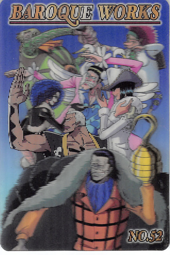 One Piece Trading Card - No.52 Lenticular Gumi New King of Pirates Gummy Card Part 1: Baroque Works (Crocodile) - Cherden's Doujinshi Shop - 1
