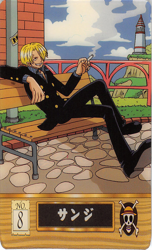 One Piece Trading Card - No.8 Normal Gumi King of Pirates Gummy Card Part 1: Sanji (Sanji) - Cherden's Doujinshi Shop - 1