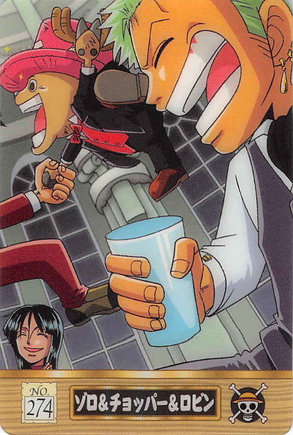 One Piece Trading Card - No.274 Normal Gumi Zoro & Chopper & Robin (Roronoa Zoro) - Cherden's Doujinshi Shop - 1