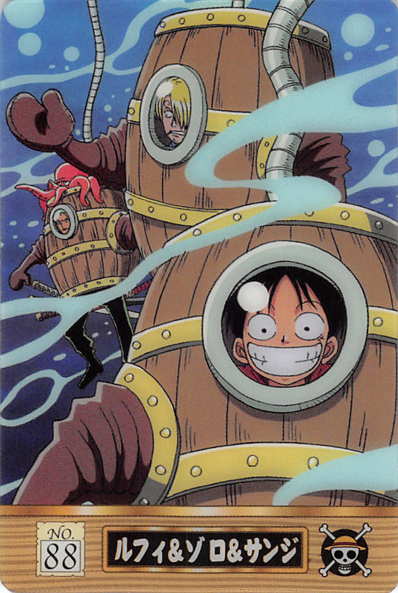 One Piece Trading Card - No.88 Normal Gumi Luffy & Zoro & Sanji (Monkey D. Luffy) - Cherden's Doujinshi Shop - 1