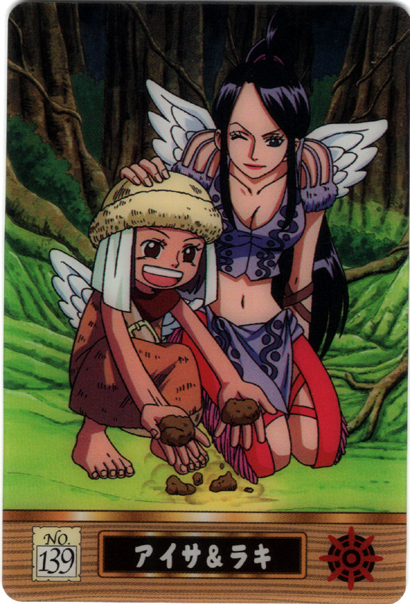 One Piece Trading Card - Part 4: No. 139 Normal New King of Pirates Gumi (Gummy) Aisa & Raki (Aisa) - Cherden's Doujinshi Shop - 1