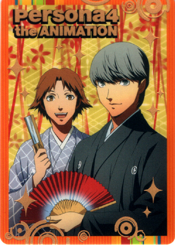 Shin Megami Tensei: Persona 4 Trading Card - SP 01 (Gold Foil) (Hero x Yosuke) - Cherden's Doujinshi Shop - 1