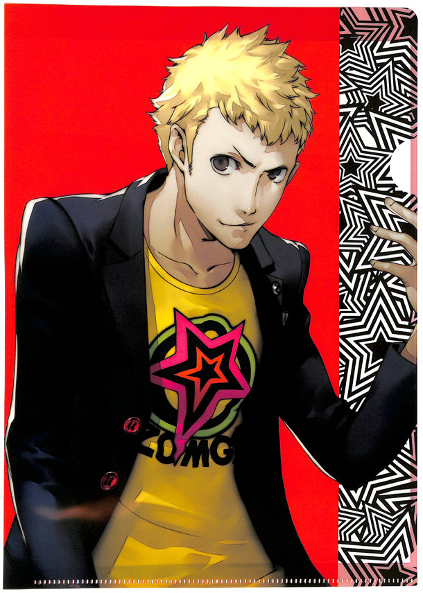 Persona 5 Clear File - Sega Lucky Kuji Light Prize A4 Clear File Ryuji Sakamoto School Outfit (Ryuji Sakamoto) - Cherden's Doujinshi Shop - 1