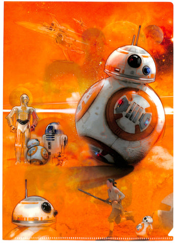 Star Wars Clear File - The Force Awakens A4 Clear File BB-8 R2-D2 C-3PO & Rey Skywalker (BB-8) - Cherden's Doujinshi Shop - 1