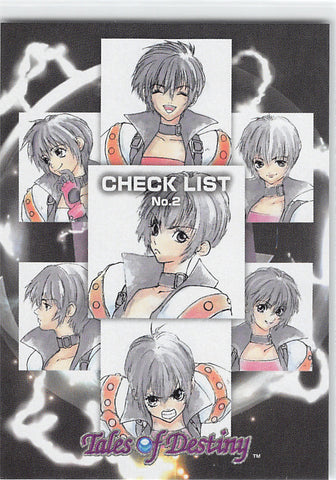 Tales of Destiny Trading Card - 16 Normal Collection Cards Check List No. 2 (Rutee) - Cherden's Doujinshi Shop - 1