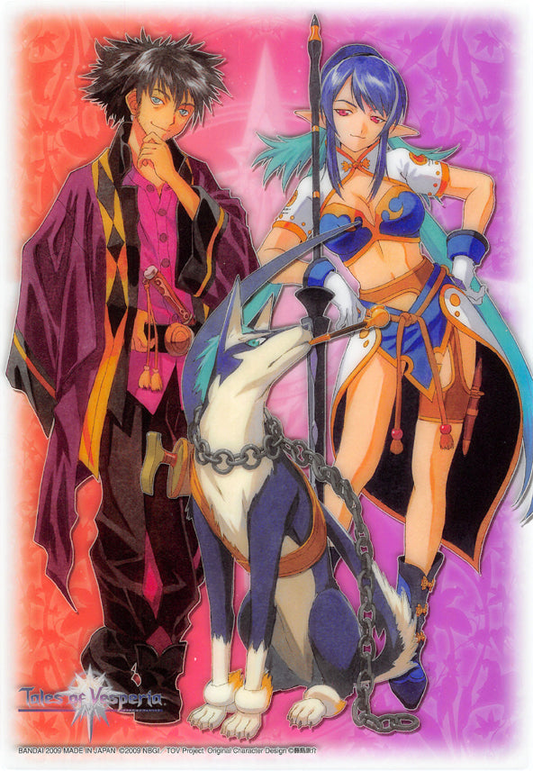 Tales of Vesperia Clear Plate - Tales of Vesperia Jumbo Carddass Ex Clear Plate Collection #13 Raven Repede & Judith (Raven) - Cherden's Doujinshi Shop - 1